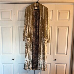 Luxurious Velvet Gold Cardigan